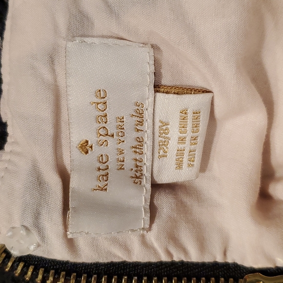 Kate Spade Black Crochet Eyelet Dress with Pink Grosgrain Ribbon Waist - Picture 10 of 11